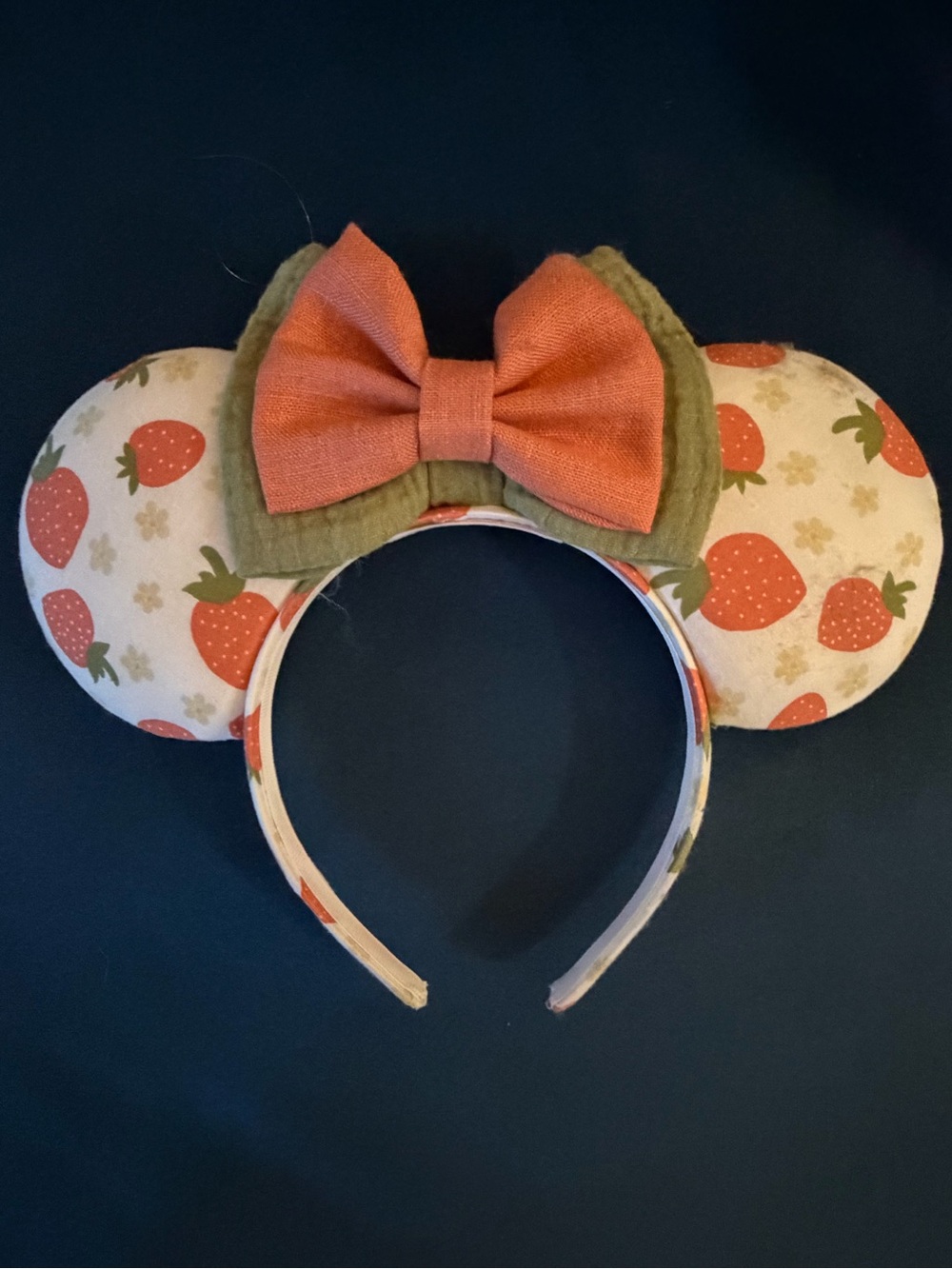 Soarin over Main Street Strawberry Print Minnie Ears
